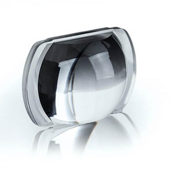 Thick wall aspherical lens - secondary optics LED automotive headlights